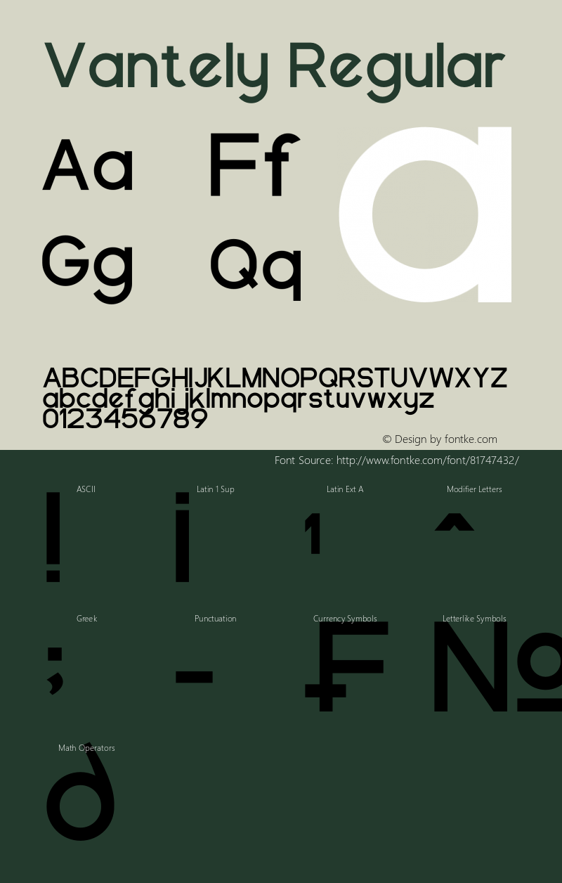 Vantely Version 1.00;October 15, 2020;FontCreator 12.0.0.2552 64-bit Font Sample