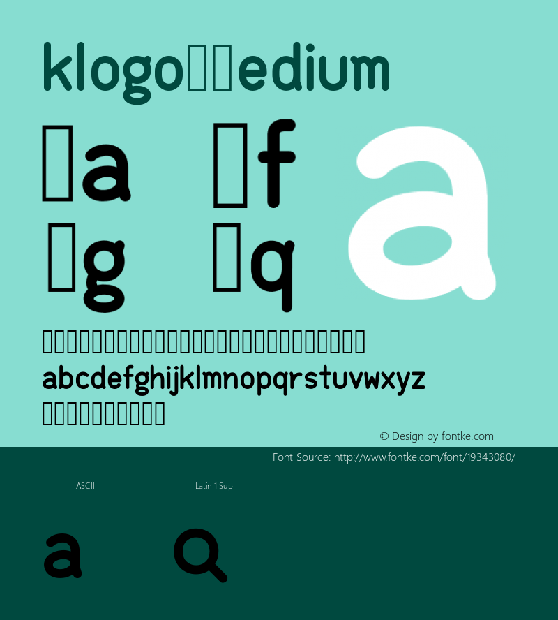 klogo Version 001.000 Font Sample