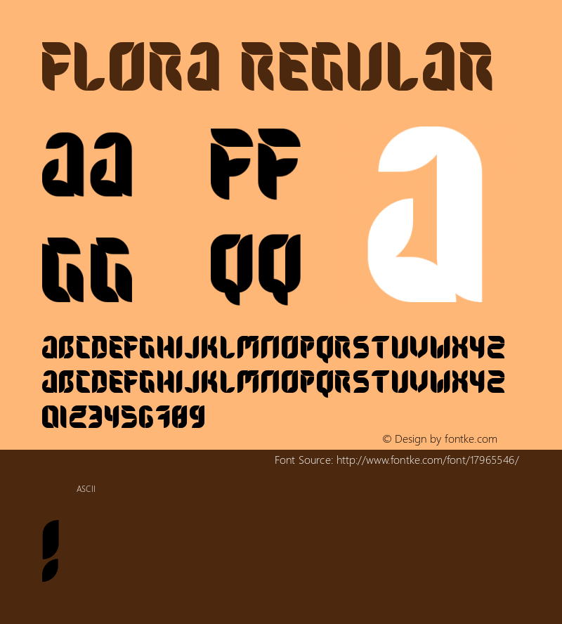 Flora Regular Version 1.0 Font Sample