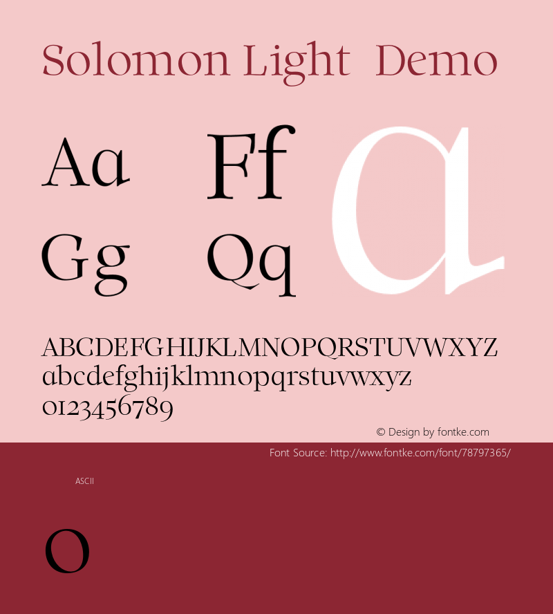 Solomon-Light-Demo 0.1.0 Font Sample