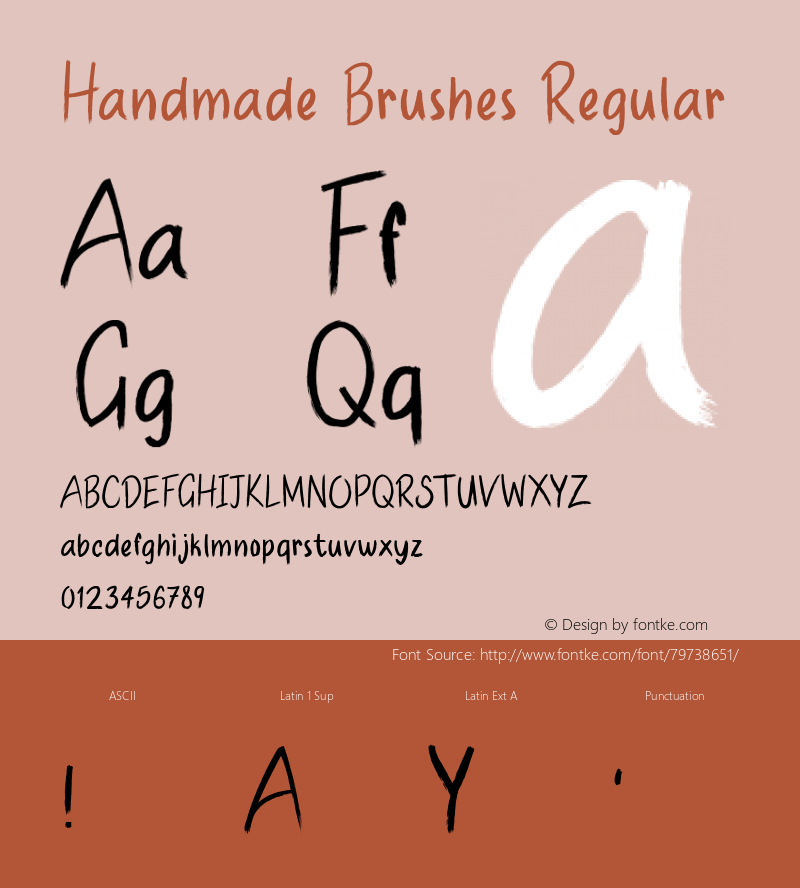 Handmade Brushes Version 1.002;Fontself Maker 3.5.1 Font Sample