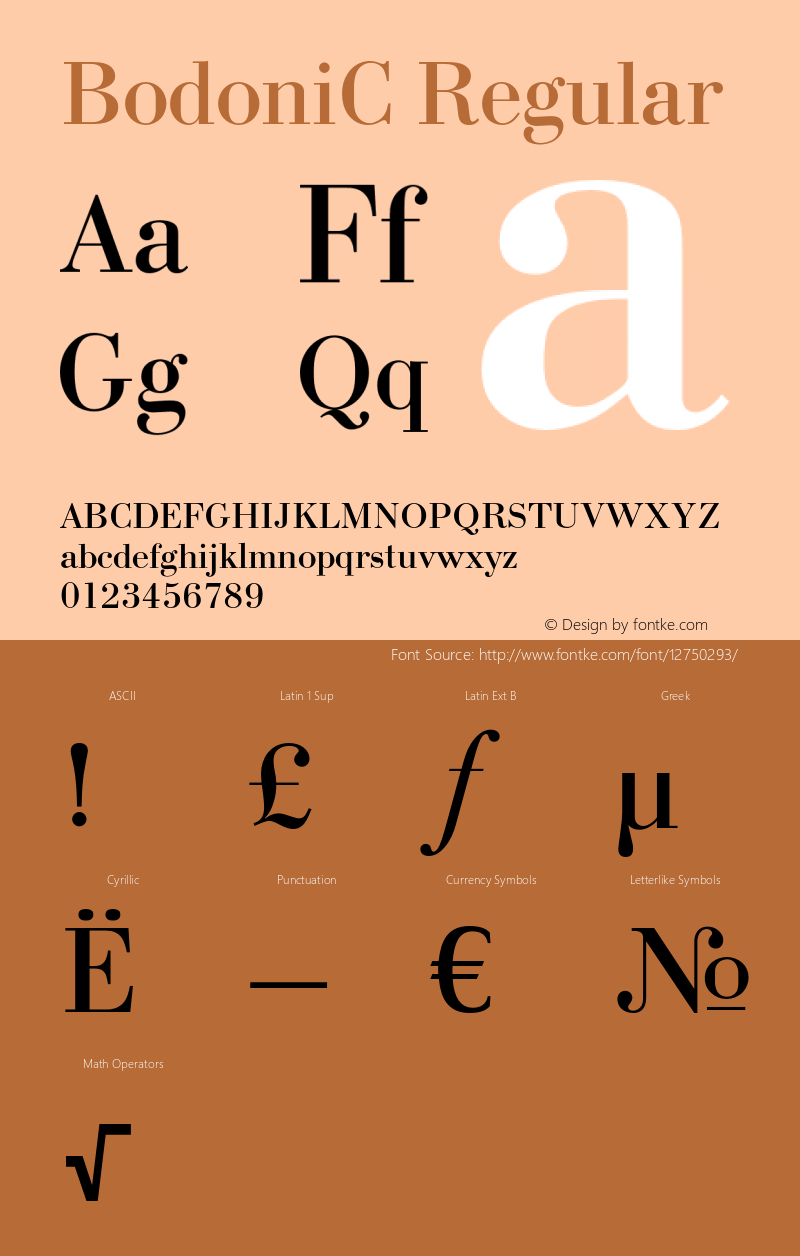 BodoniC Regular OTF 1.0;PS 001.000;Core 116;AOCM 1.0 28 Font Sample