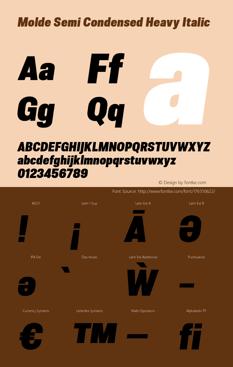 Molde Semi Condensed Heavy Italic 1.000图片样张