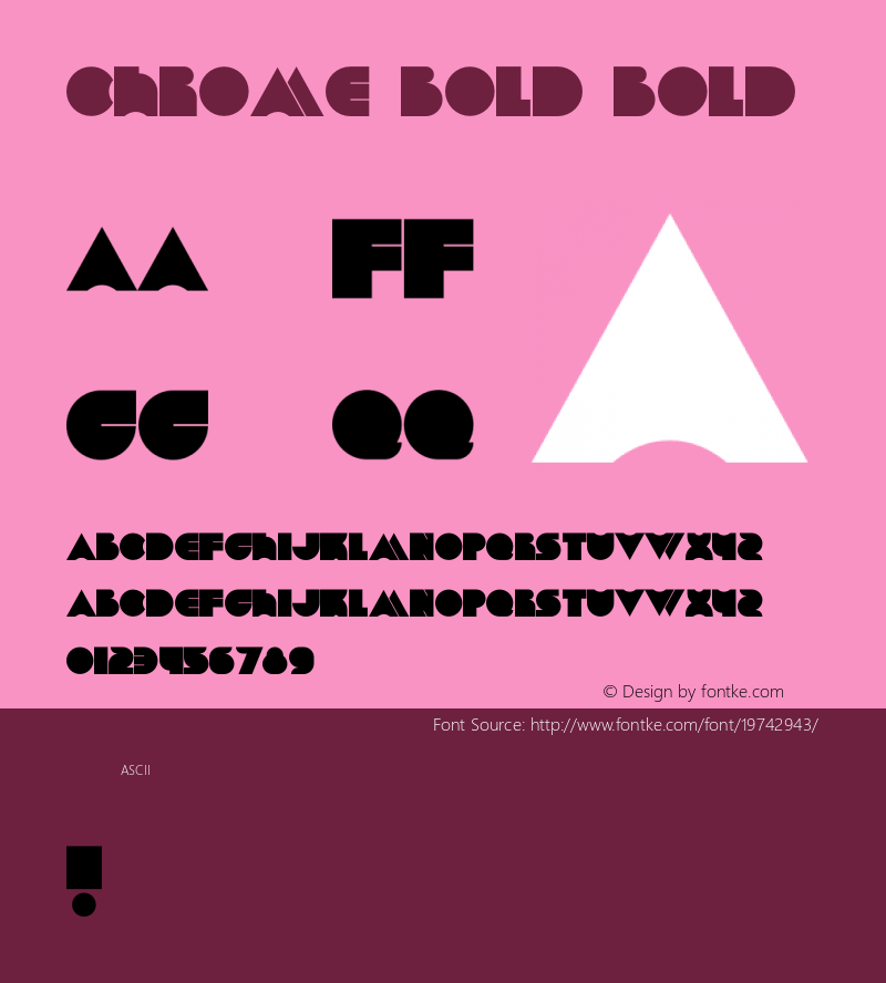 Chrome Bold Version 1.000 Font Sample