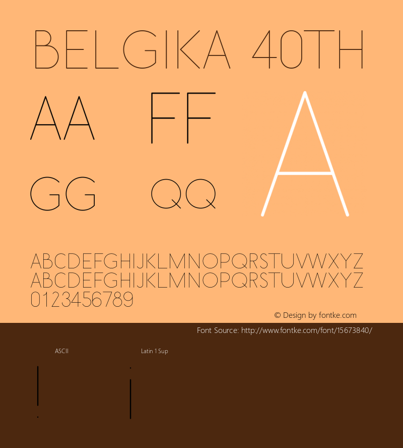 Belgika 40th Version 001.000  Font Sample