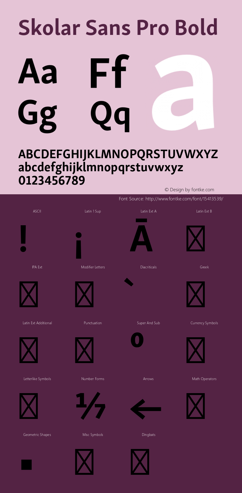 Skolar Sans Pro Bold Version 1.000;PS 001.001;hotconv 1.0.56 Font Sample