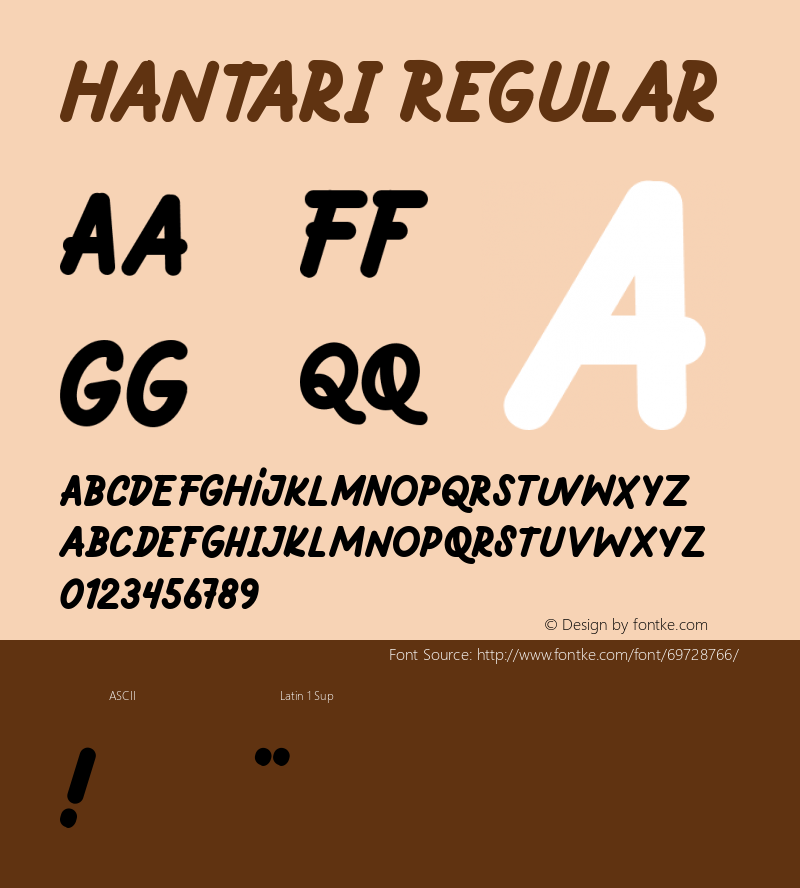 Hantari Version 1.000 Font Sample