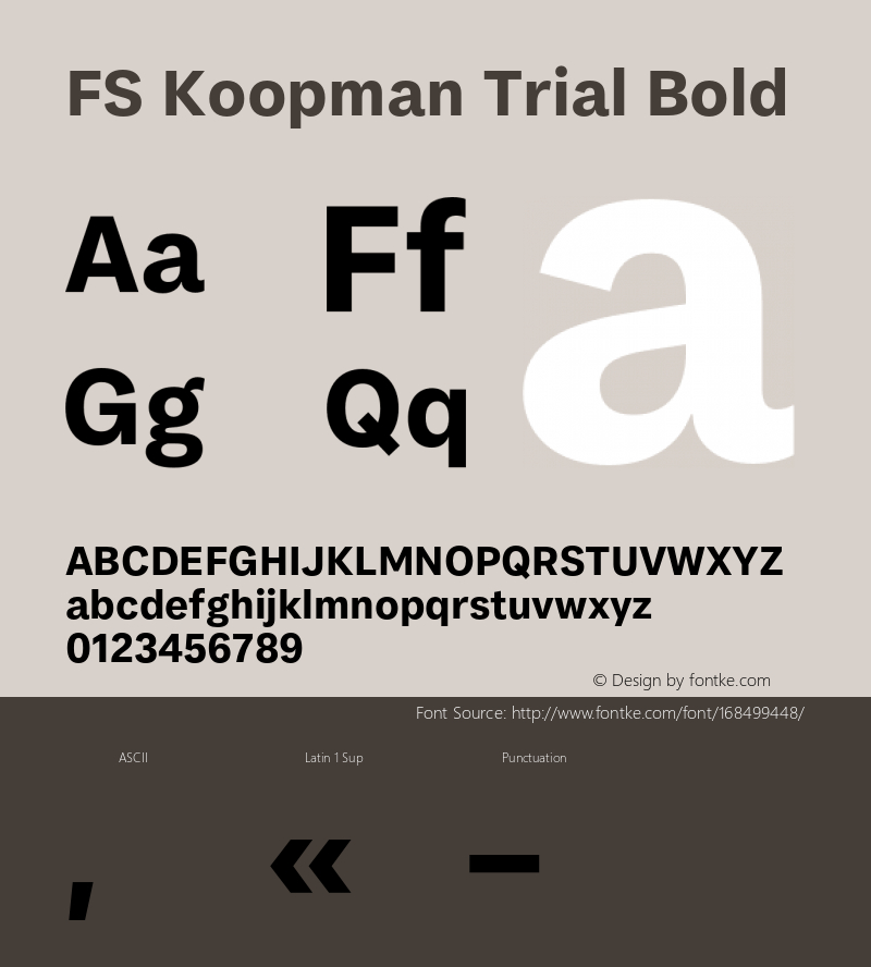 FS Koopman Trial Bold Version 1.001;PS 001.001;hotconv 1.0.88;makeotf.lib2.5.64775图片样张