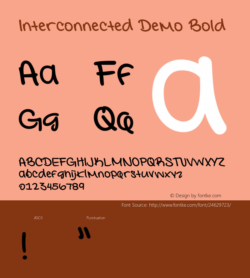 Interconnected Demo Bold Version 1.000 Font Sample