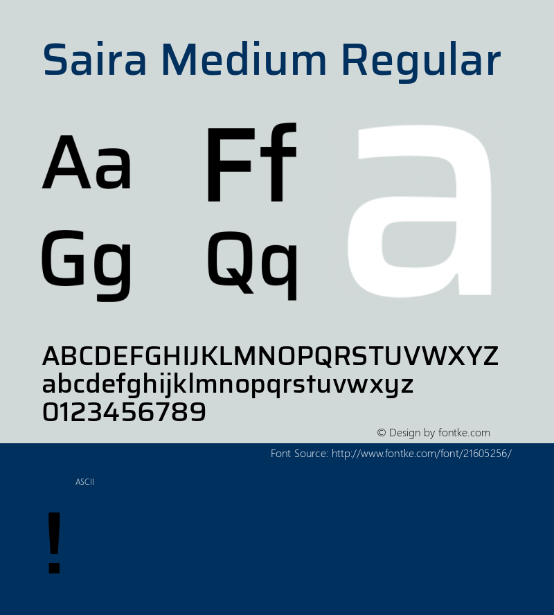 Saira Medium Regular  Font Sample