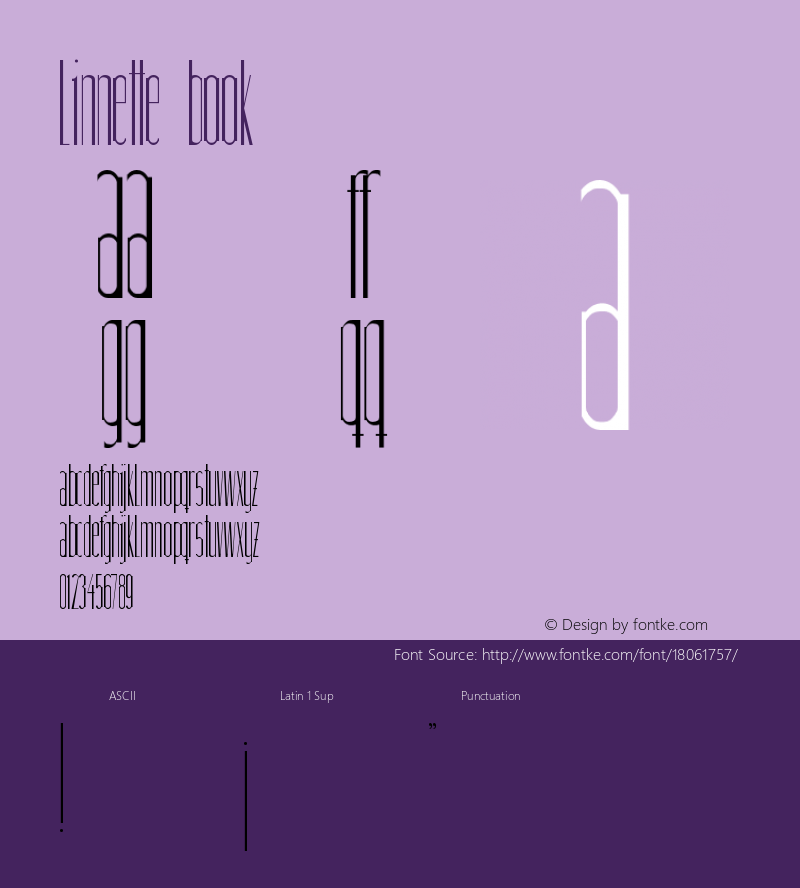 linnette Book Version 1.00 2012 Font Sample