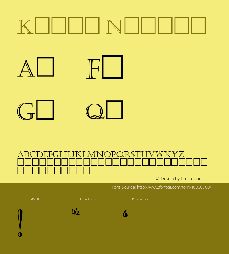 Kaste Normal 1.0 Sat Oct 16 09:32:34 1993 Font Sample