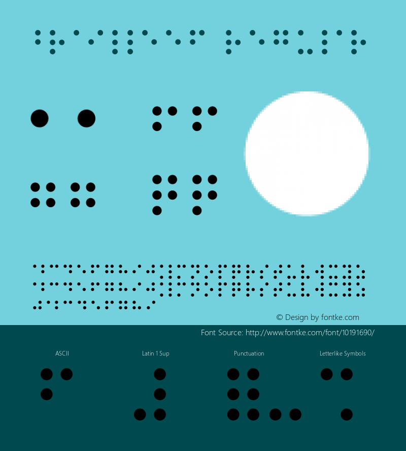 BrailleEF Regular 001.000 Font Sample