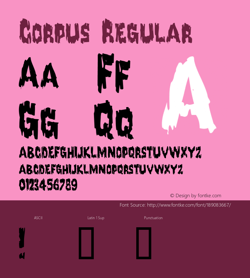 Corpus Altsys Fontographer 4.0.3 8/27/97图片样张