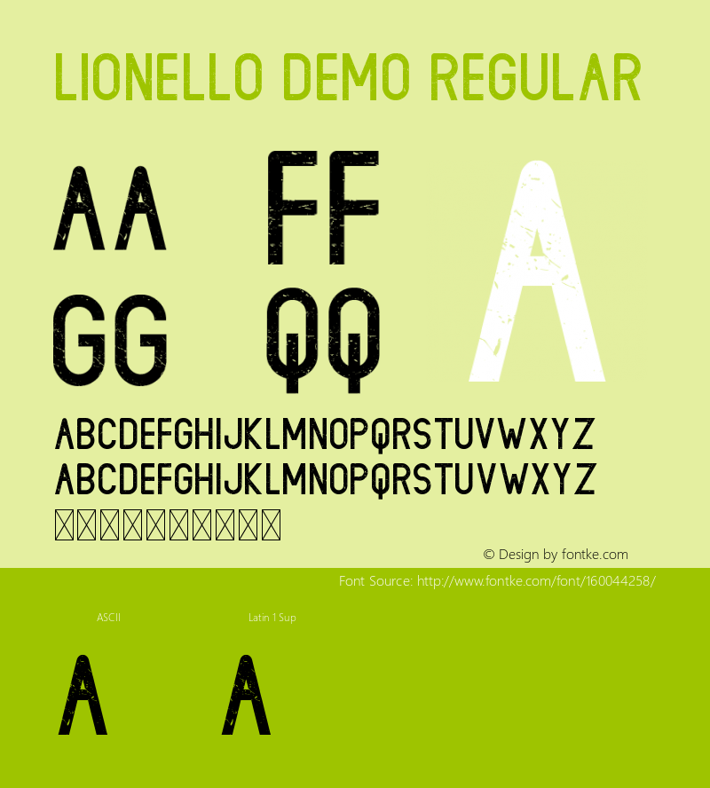 LIONELLO DEMO Version 1.002;Fontself Maker 3.1.2 Font Sample