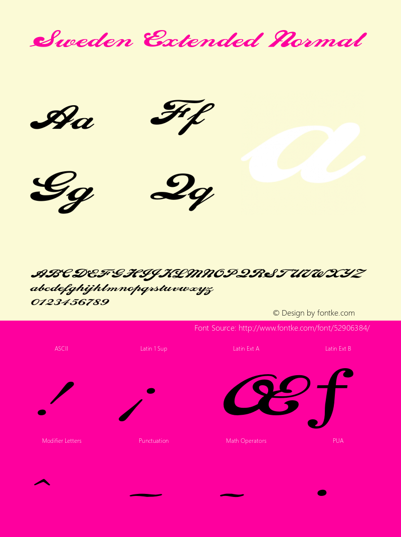 SwedenExtendedNormal Altsys Fontographer 4.1 1/10/95 {DfLp-URBC-66E7-7FBL-FXFA} Font Sample