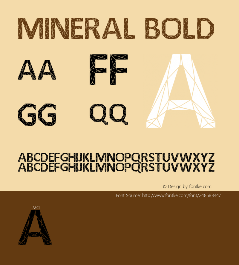 Mineral-Bold Version 1.000 Font Sample