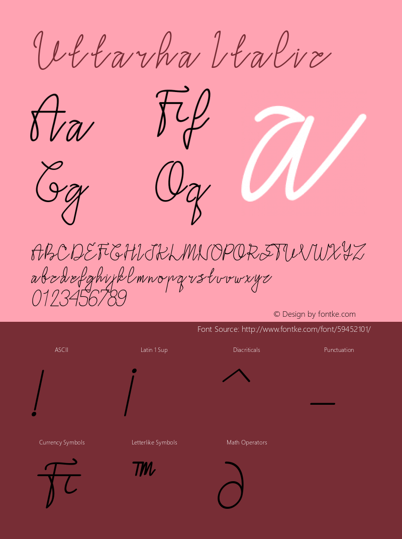 Uttarha Italic Version 1.00;March 26, 2020;FontCreator 12.0.0.2555 64-bit Font Sample