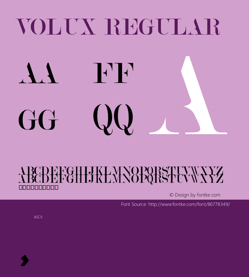 volux Version 001.000 Font Sample