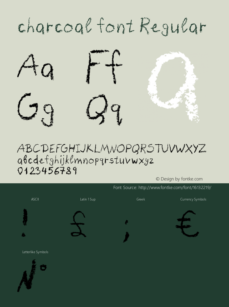 charcoal font Regular Version 1.00 May 4, 2015, initial release Font Sample