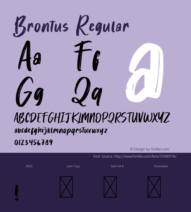 Brontus Version 1.004;Fontself Maker 3.5.1 Font Sample