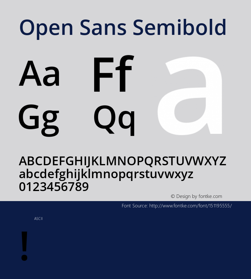 Open Sans SemiboldNoPilcrow Version 1.10 Font Sample