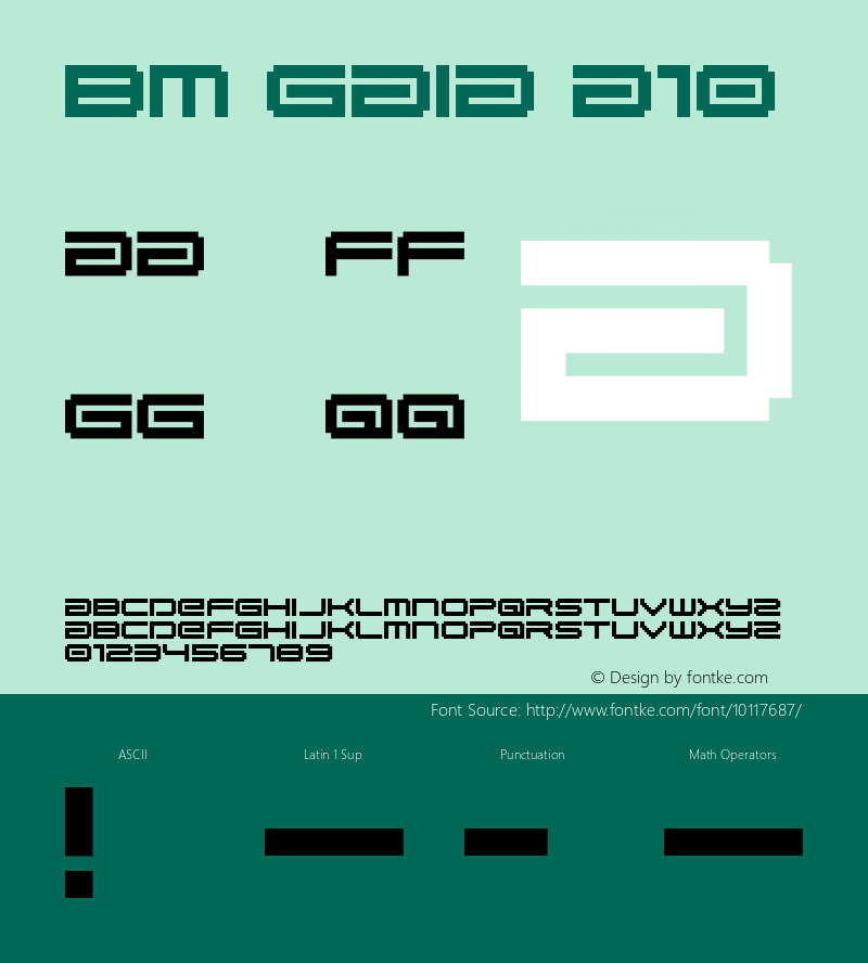 BM gaia A10 Macromedia Fontographer 4.1J 03.7.30 Font Sample