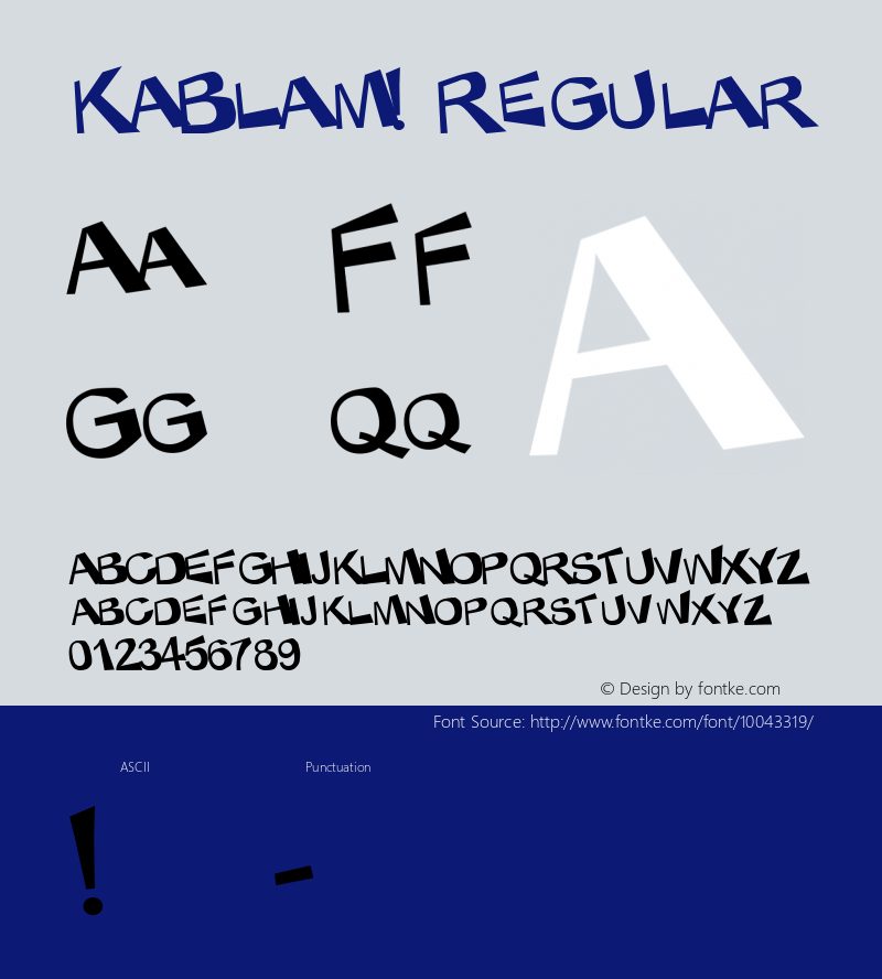 KaBlam! Regular Total Distortion Font Sample