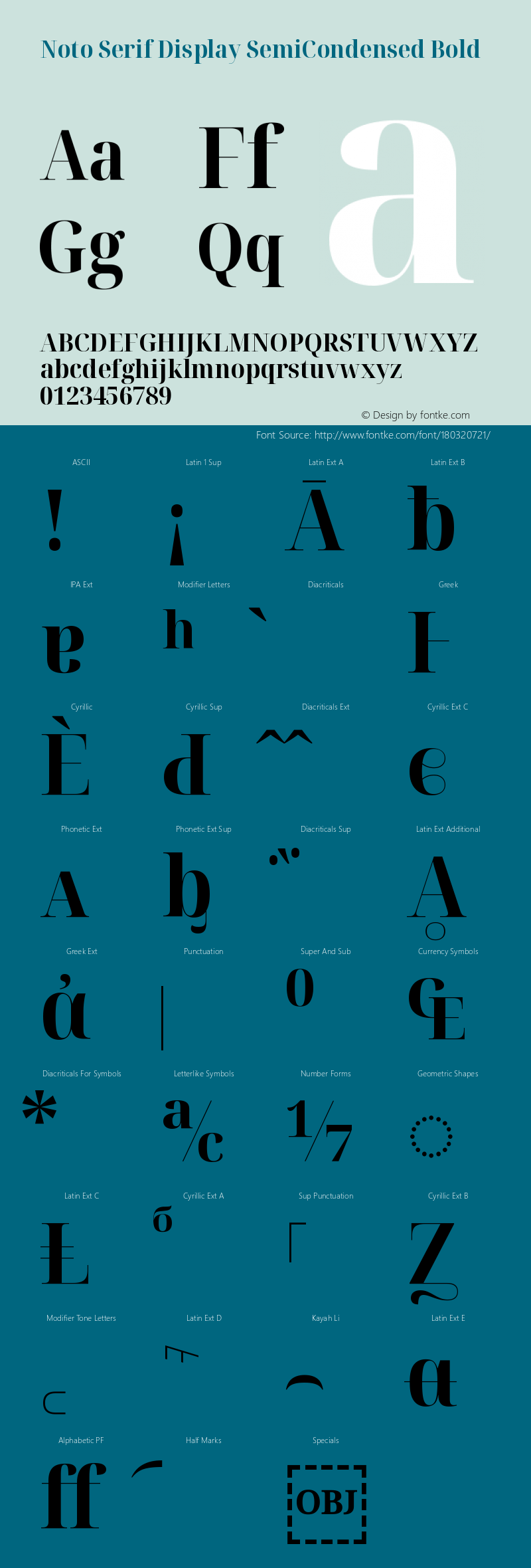 Noto Serif Display SemiCondensed Bold Version 2.003图片样张