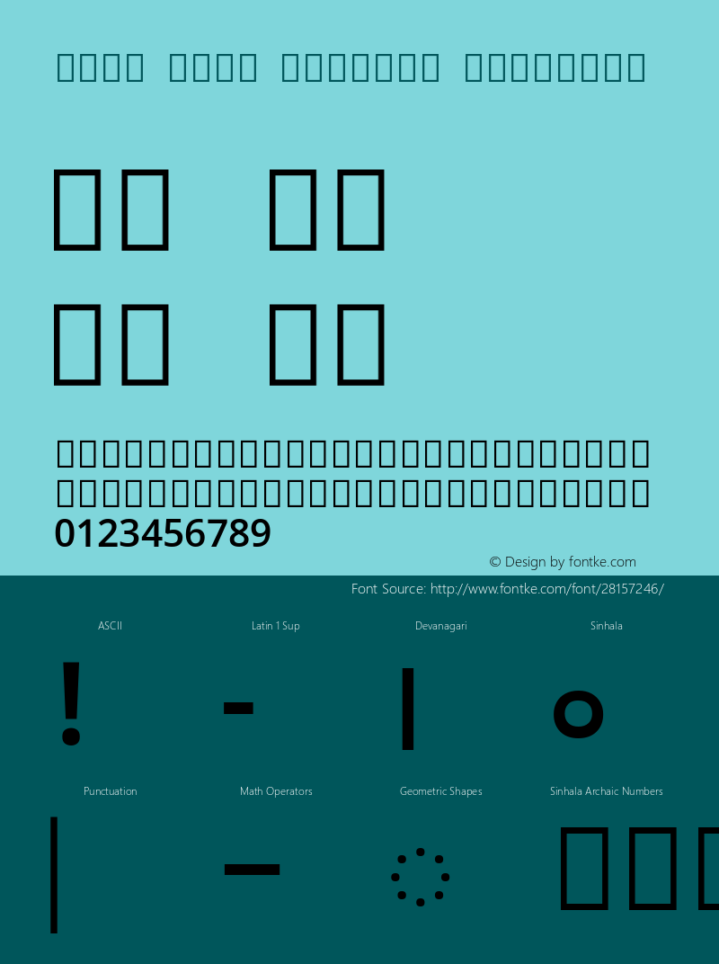 Noto Sans Sinhala SemiBold Version 2.000; ttfautohint (v1.8.2) Font Sample