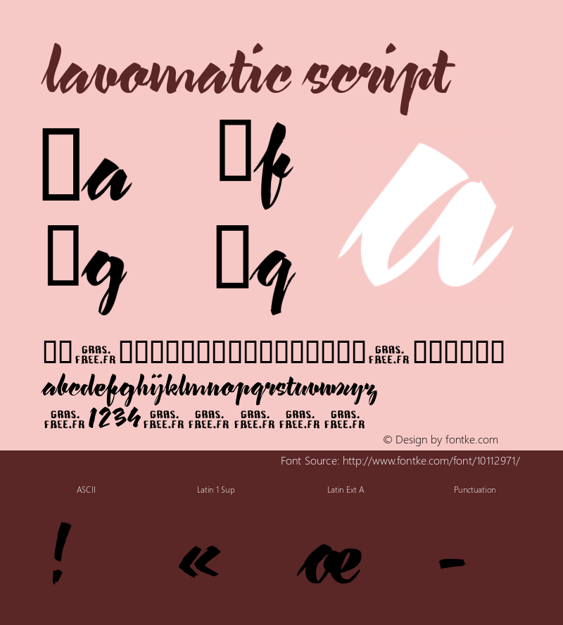 lavomatic script Macromedia Fontographer 4.1.5 22/07/02 Font Sample