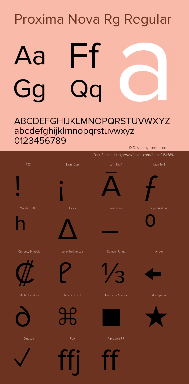 Proxima Nova Rg Regular Version 1.101;PS 001.001;hotconv 1.0.38 Font Sample