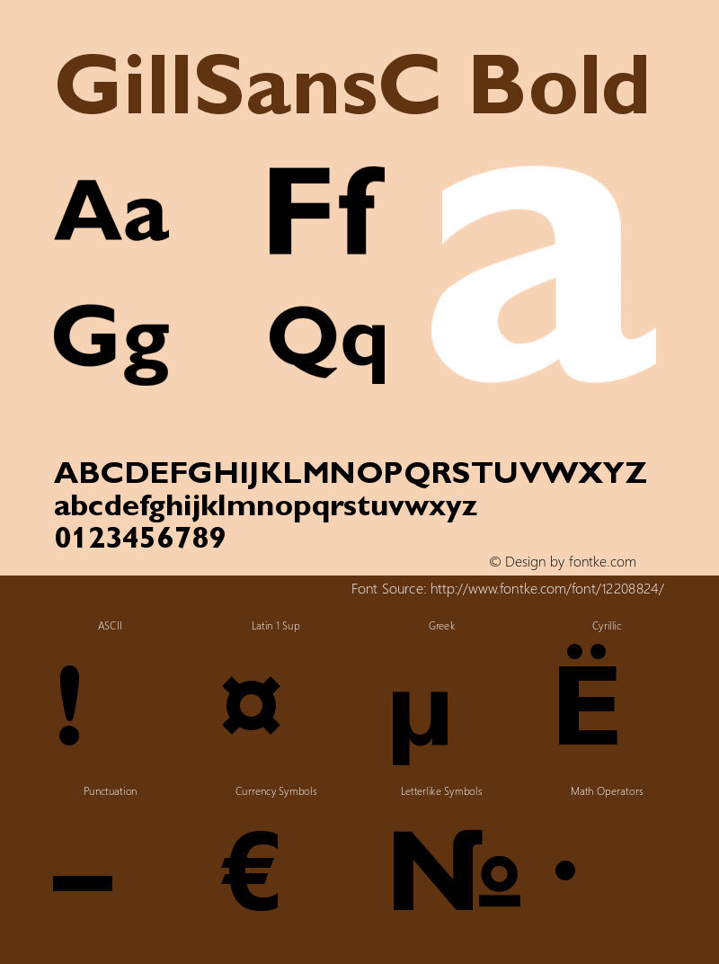 GillSansC Bold OTF 1.0;PS 001.003;Core 116;AOCW 1.0 161 Font Sample