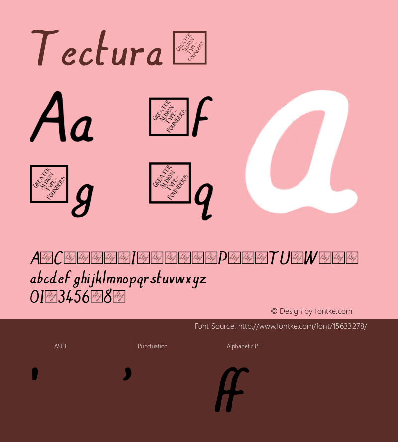 Tectura ☞ Version 1.001 2008;com.myfonts.easy.gatf.tectura.regular.wfkit2.version.3bQM Font Sample