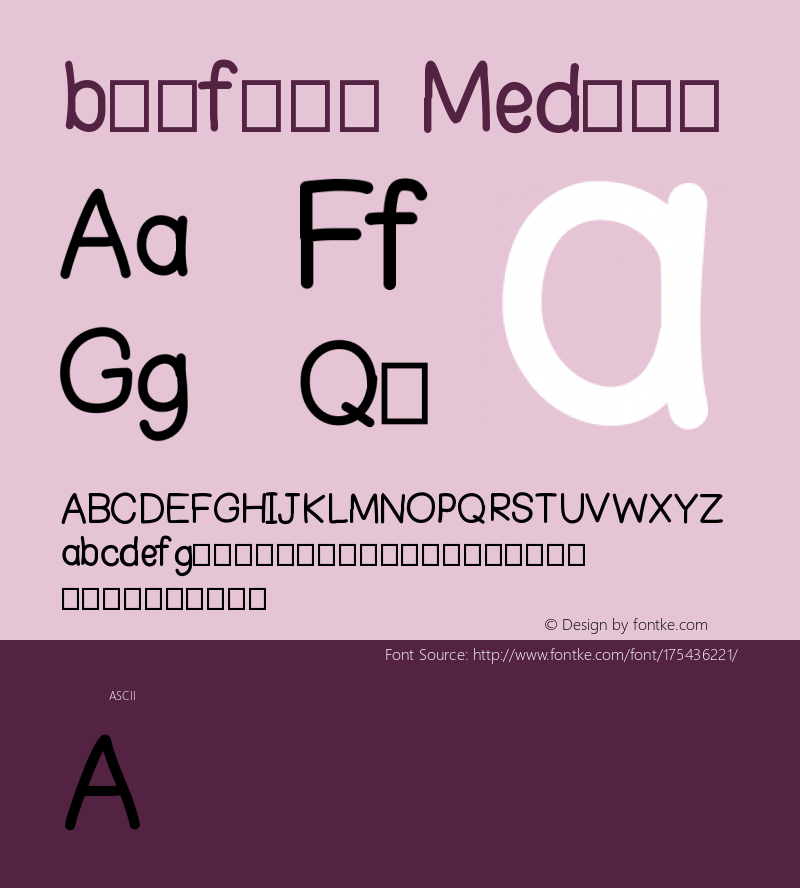 boofont Version 001.000图片样张