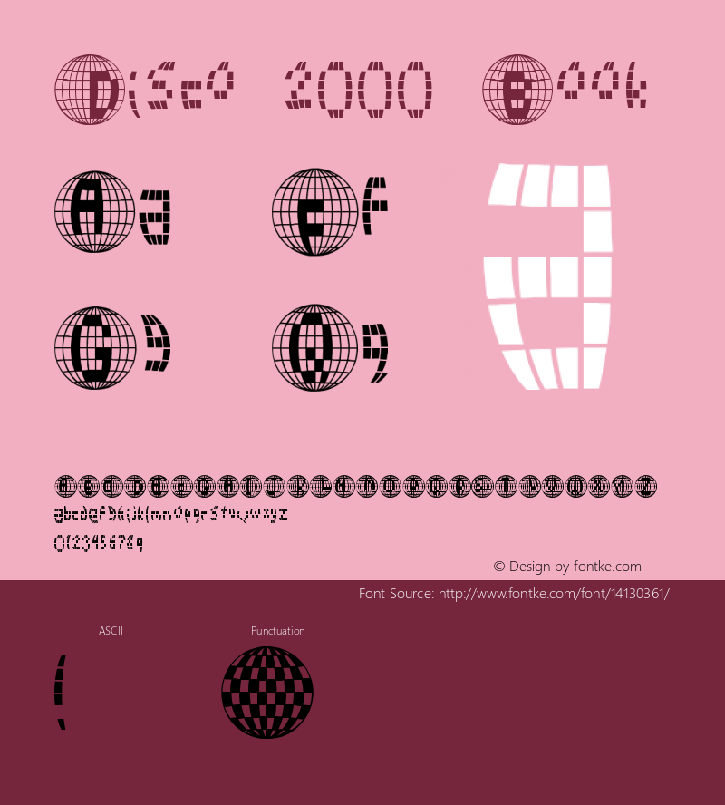 Disco 2000 Book Version 1.0 Font Sample