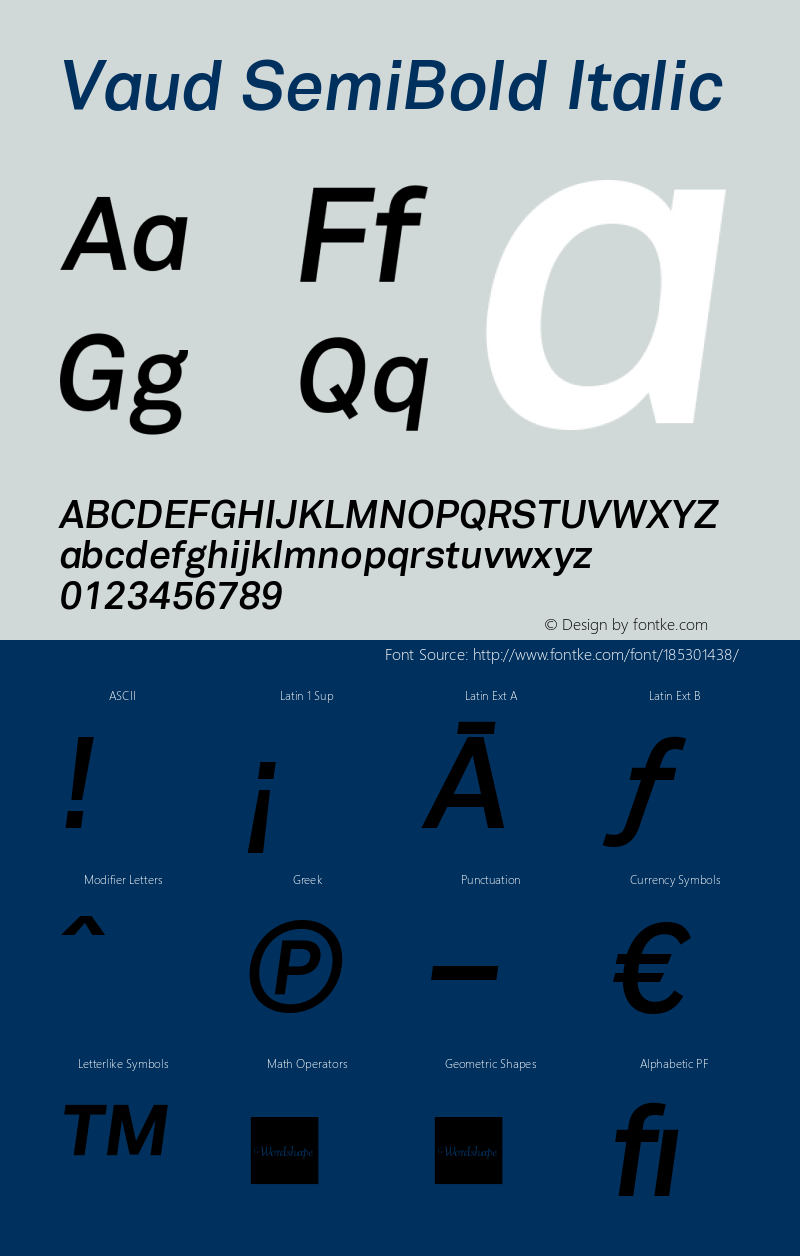Vaud SemiBold Italic Version 1.000;PS 001.000;hotconv 1.0.38图片样张