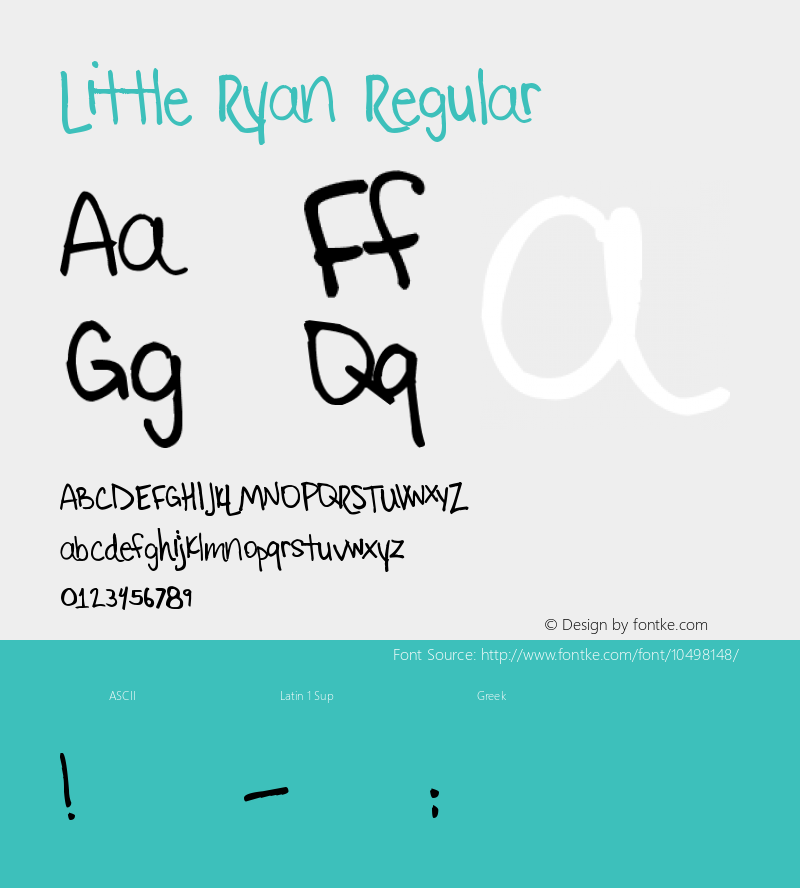 Little Ryan Regular Version 1.00 March 3, 2010,Little Ryan v1 SickCapital.com Font Sample