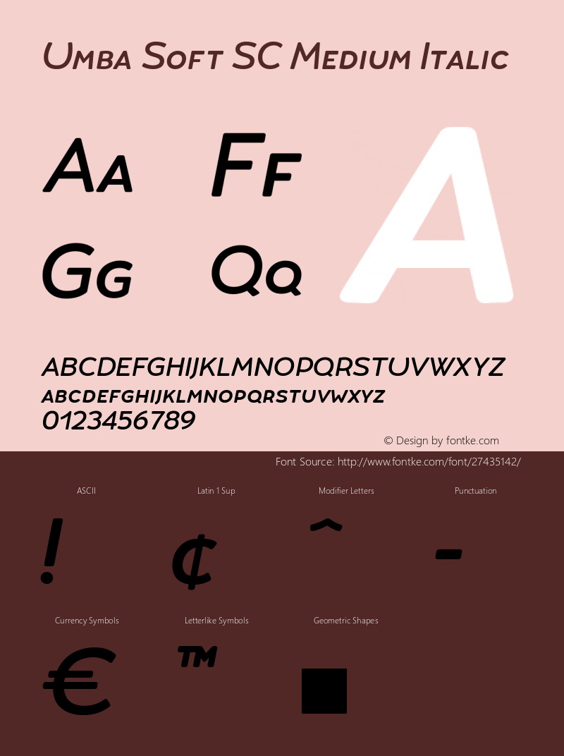 Umba Soft SC Medium Italic Version 2.010;PS 002.010;hotconv 1.0.88;makeotf.lib2.5.64775 Font Sample