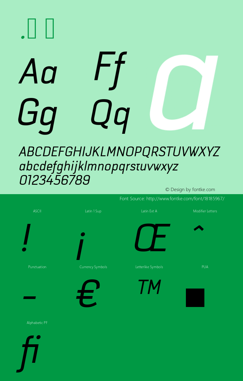 .  Version 1.000 Font Sample