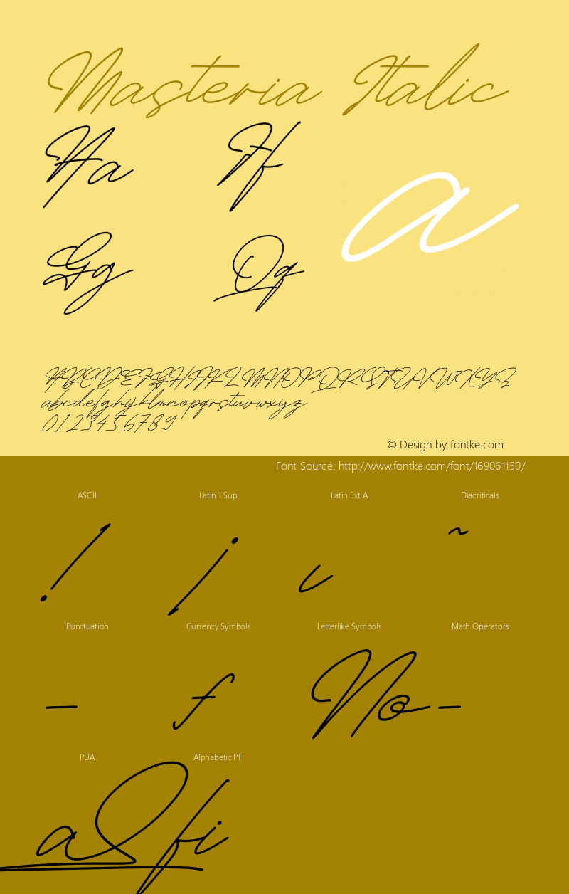 Masteria Italic Version 1.00;June 25, 2021;FontCreator 13.0.0.2683 64-bit图片样张