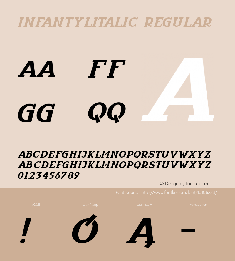 InfantylItalic Regular 2 07.2002 Font Sample