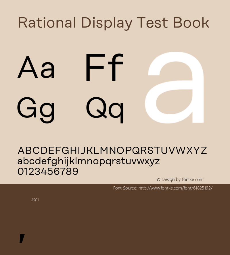 Rational Display Test Book Version 1.000;PS 001.000;hotconv 1.0.88;makeotf.lib2.5.64775 Font Sample