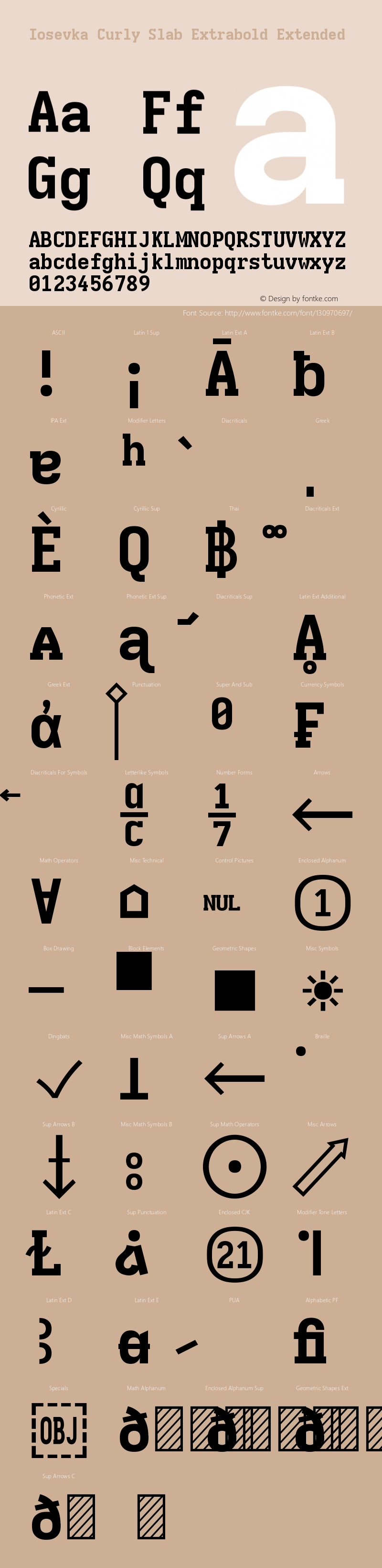 Iosevka Curly Slab Extrabold Extended Version 5.0.8 Font Sample