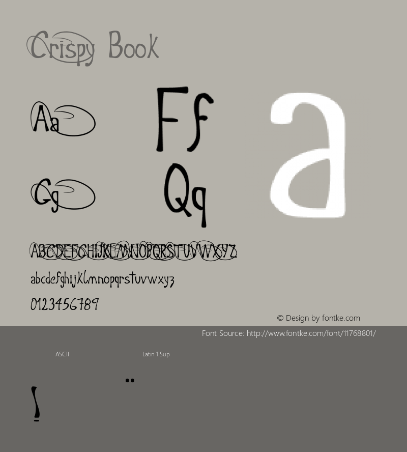 Crispy Book Version 001.002 Font Sample