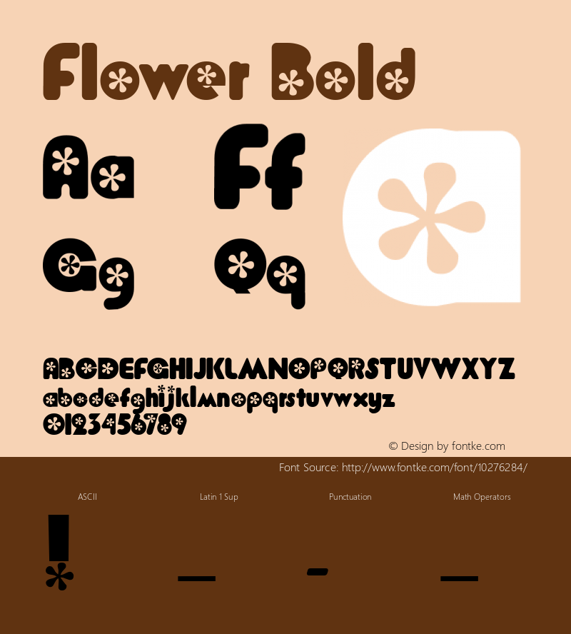 Flower Bold Altsys Fontographer 4.0.5J 99.5.25 Font Sample