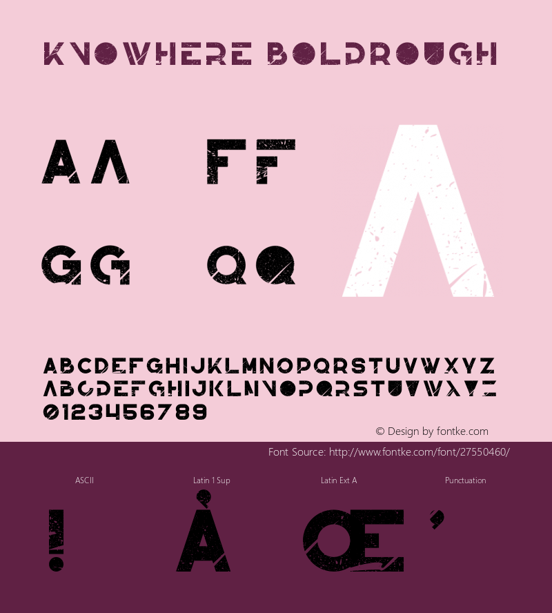 Knowhere BoldRough Version 1.002;Fontself Maker 3.0.0-3 Font Sample