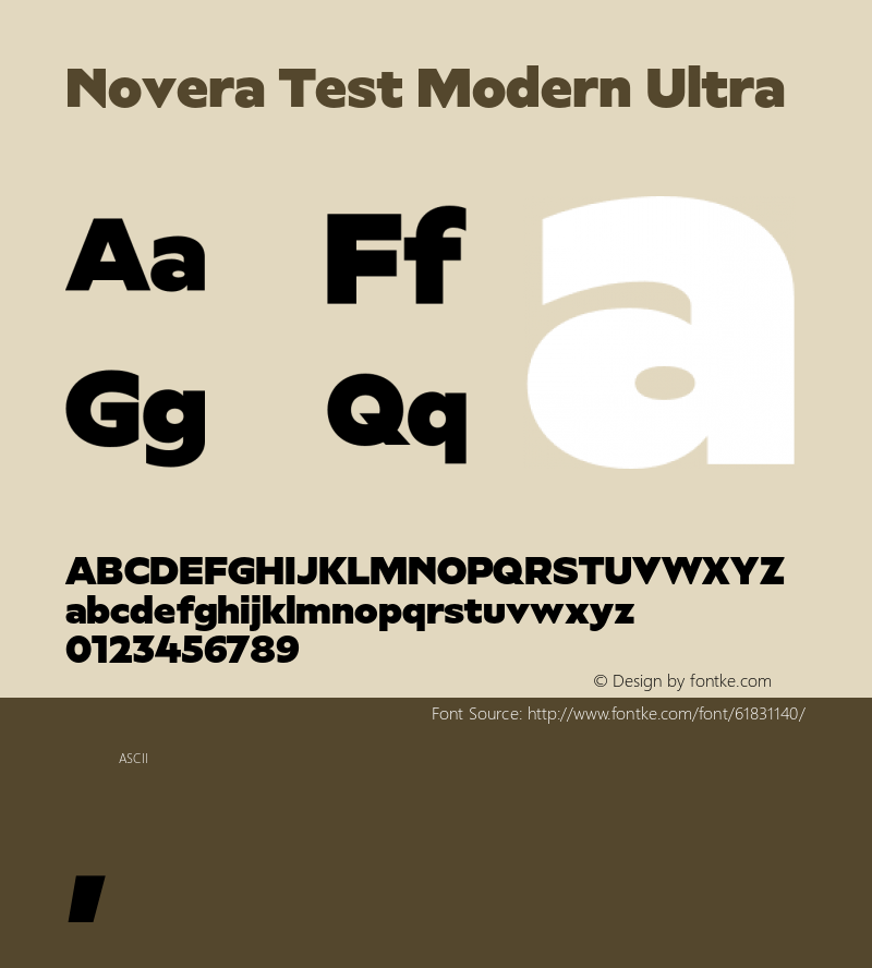 Novera Test Modern Ultra Version 1.000;hotconv 1.0.109;makeotfexe 2.5.65596 Font Sample