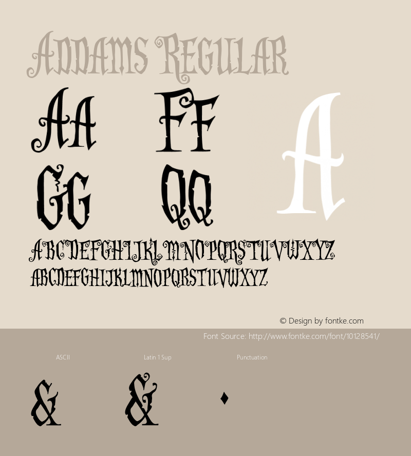 Addams Regular 001.000 Font Sample