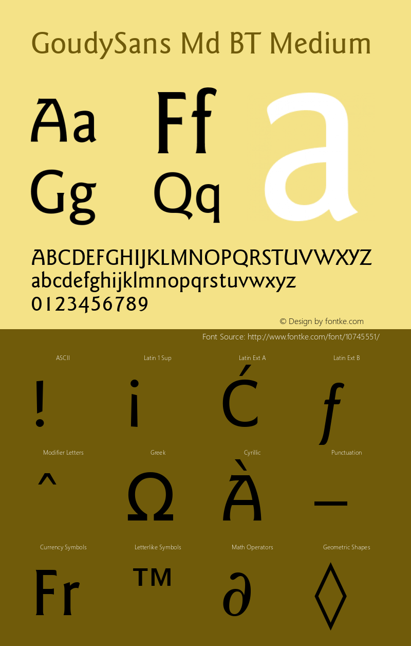 GoudySans Md BT Medium mfgpctt-v1.59 Friday, March 5, 1993 11:33:09 am (EST) Font Sample